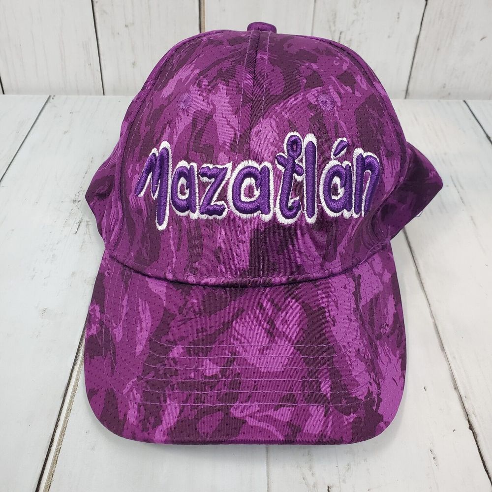 Mazatlan Simple Hat Adjustable Strap Cap Mens One Size Purple Camo